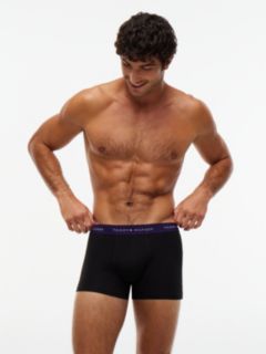 3-Pack Signature Logo Contrast Waistband Trunks — Black 6
