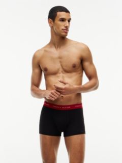 3-Pack Signature Logo Contrast Waistband Trunks — Black 6