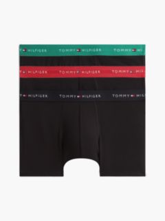 3-Pack Signature Logo Contrast Waistband Trunks — Black 1