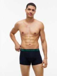 3-Pack Signature Logo Contrast Waistband Trunks — Beige 2