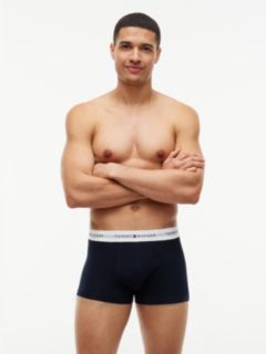 3-Pack Signature Logo Contrast Waistband Trunks — Beige 6