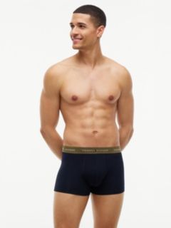 3-Pack Signature Logo Contrast Waistband Trunks — Beige 7