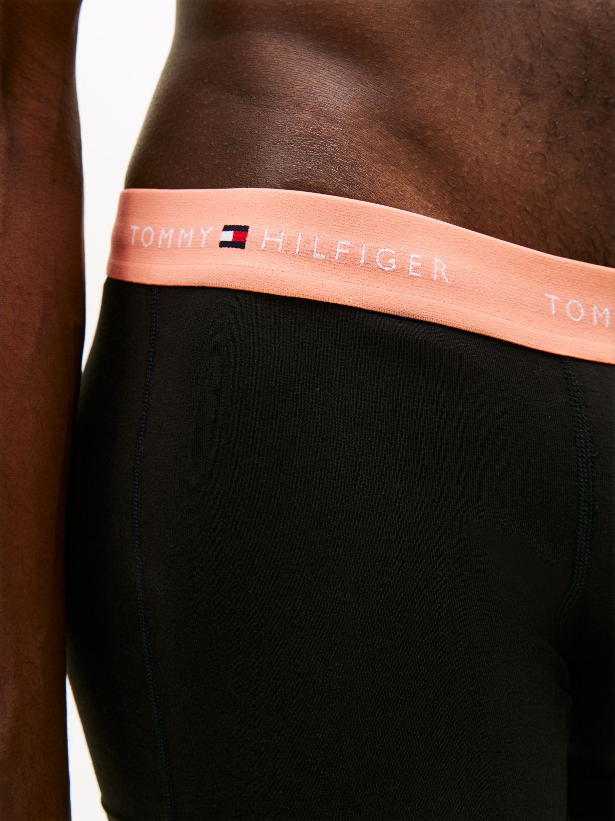 3-Pack Signature Logo Contrast Waistband Trunks — Blue