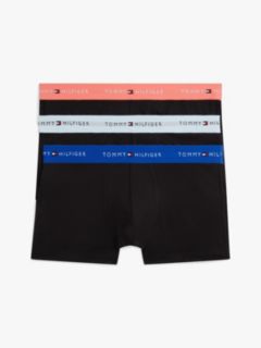 3-Pack Signature Logo Contrast Waistband Trunks — Blue 1