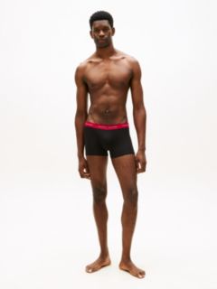 3-Pack Signature Logo Contrast Waistband Trunks — Blue 3