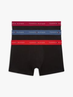 3-Pack Signature Logo Contrast Waistband Trunks — Blue 1