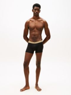 3-Pack Signature Logo Contrast Waistband Trunks — Gold 3