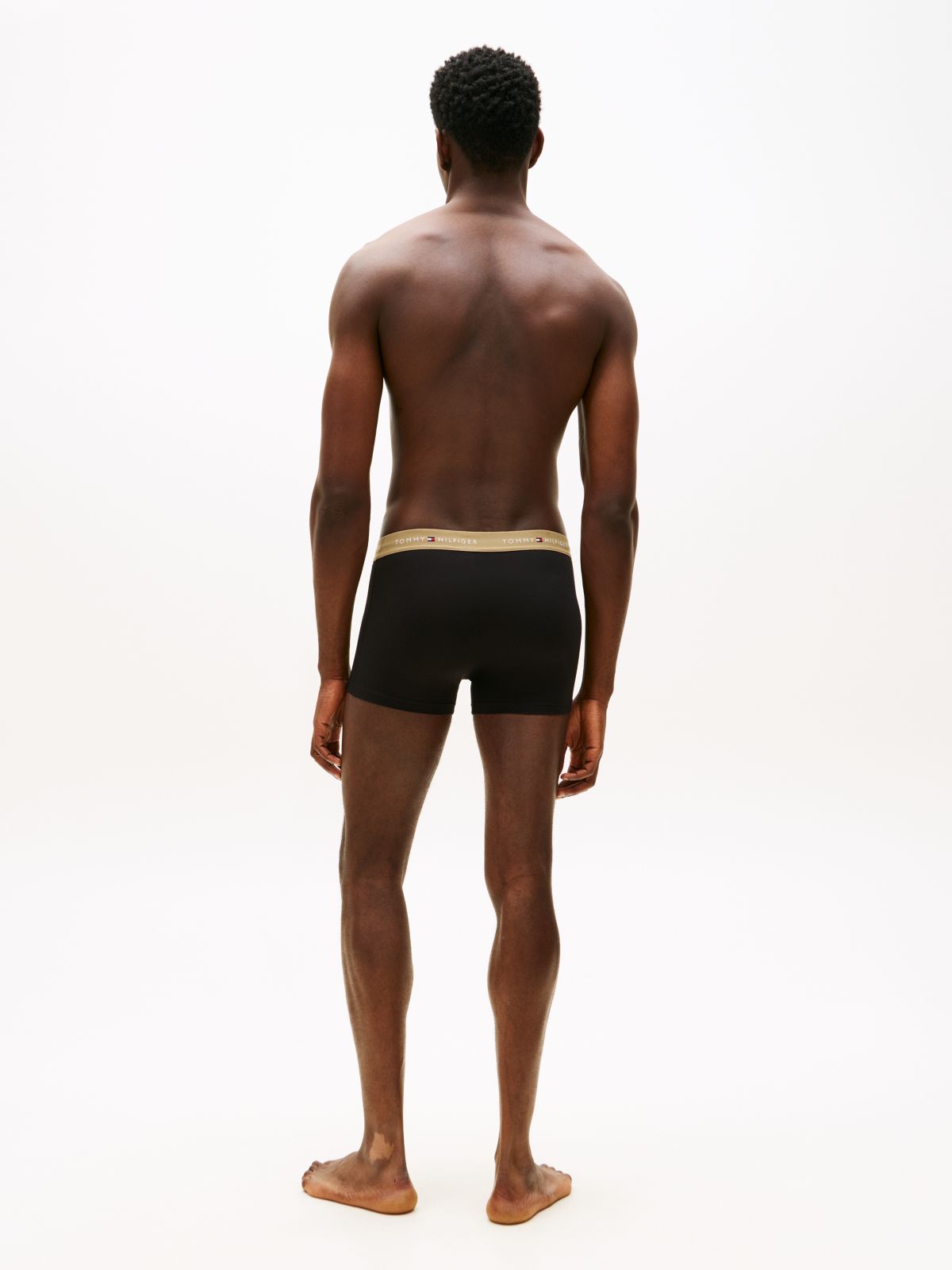 3-Pack Signature Logo Contrast Waistband Trunks — Gold