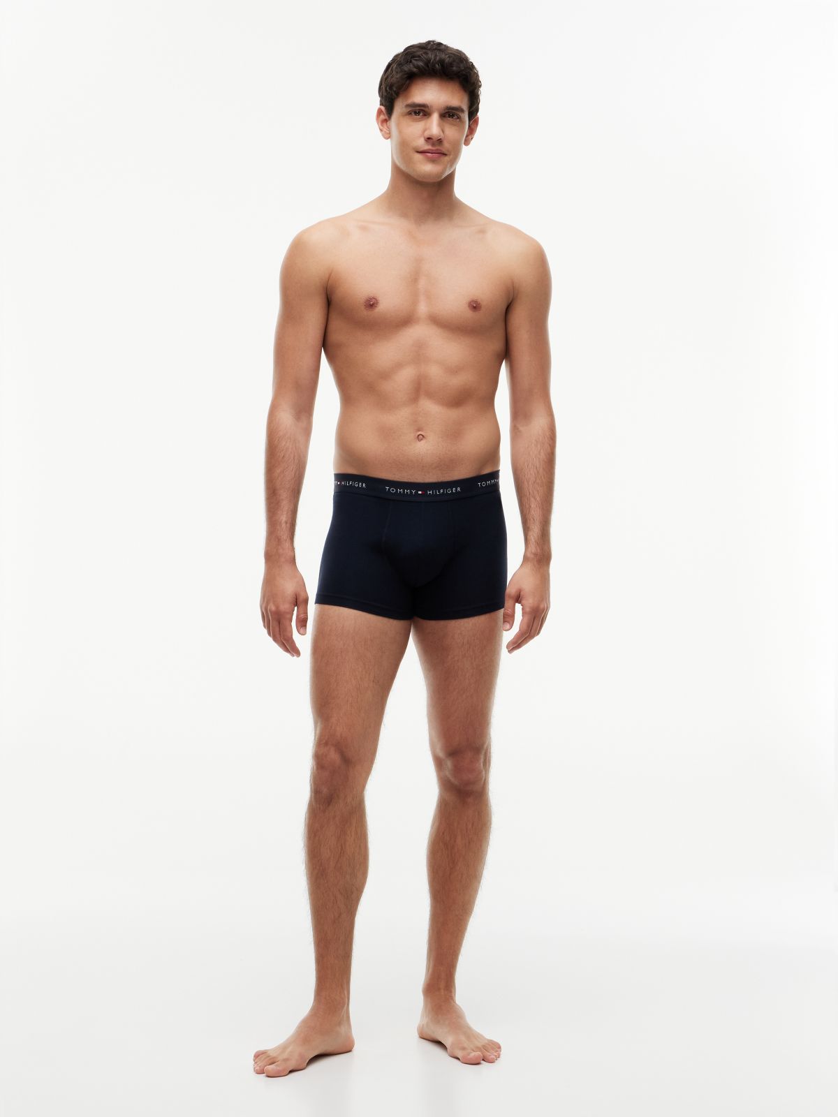 3-Pack Signature Logo Contrast Waistband Trunks — Pink