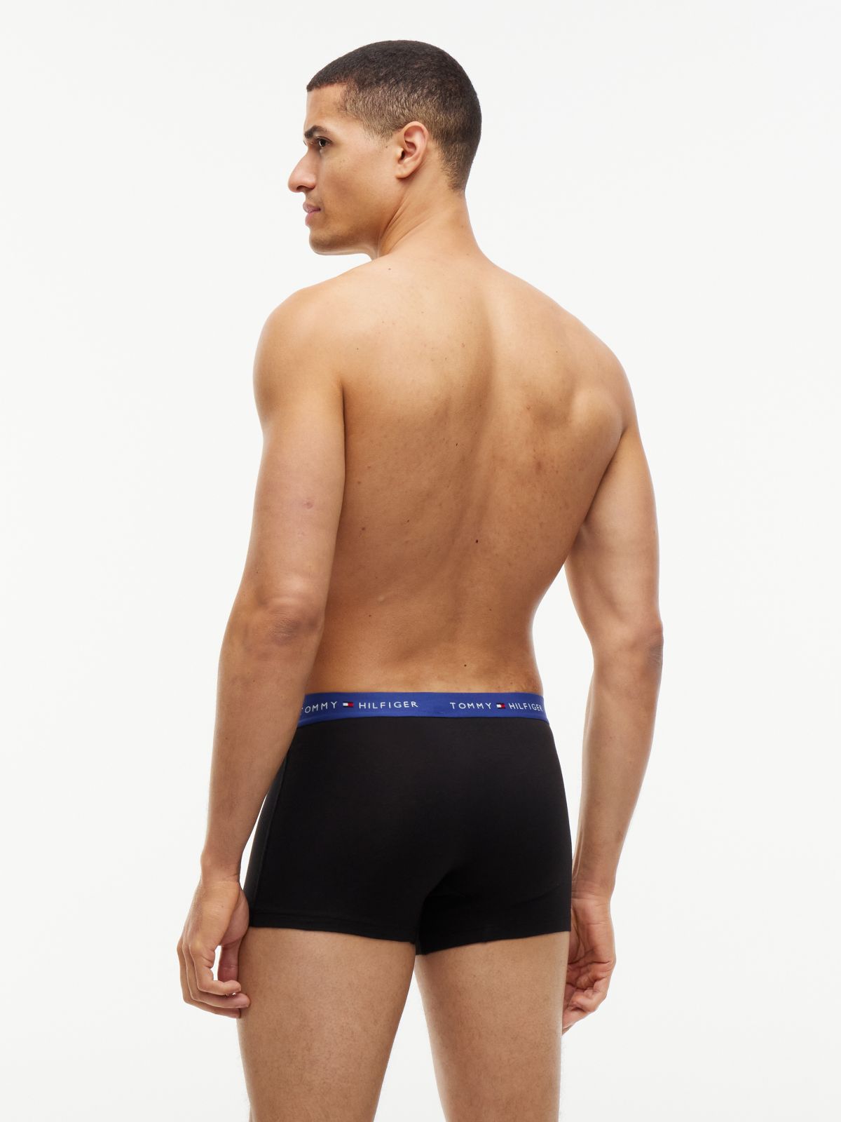 3-Pack Signature Logo Contrast Waistband Trunks — Pink