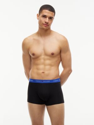 pink 3-pack signature logo contrast waistband trunks for men tommy hilfiger