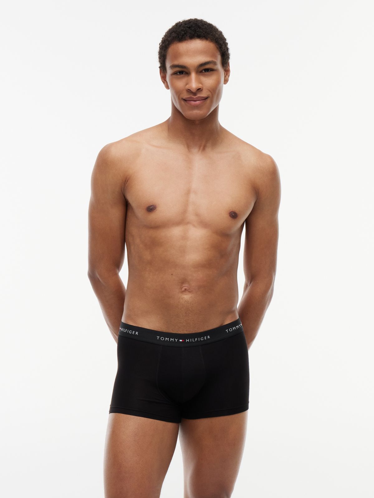 3-Pack Signature Logo Contrast Waistband Trunks — Multi