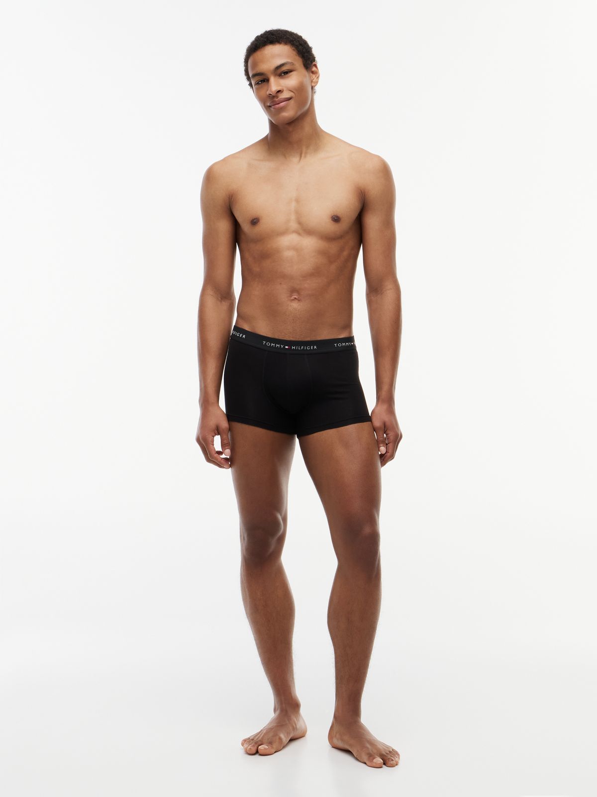 3-Pack Signature Logo Contrast Waistband Trunks — Multi