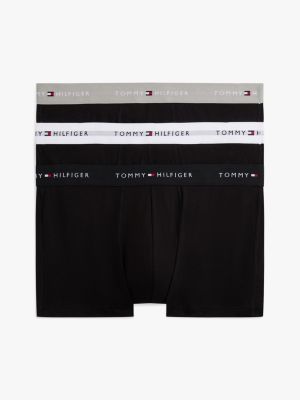 multi 3-pack signature repeat logo waistband trunks for men tommy hilfiger