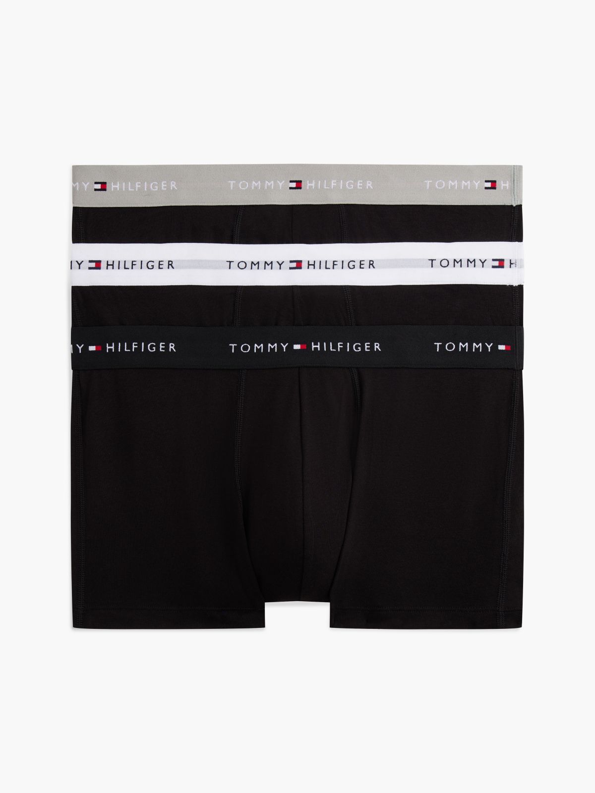 3-Pack Signature Logo Contrast Waistband Trunks — Multi