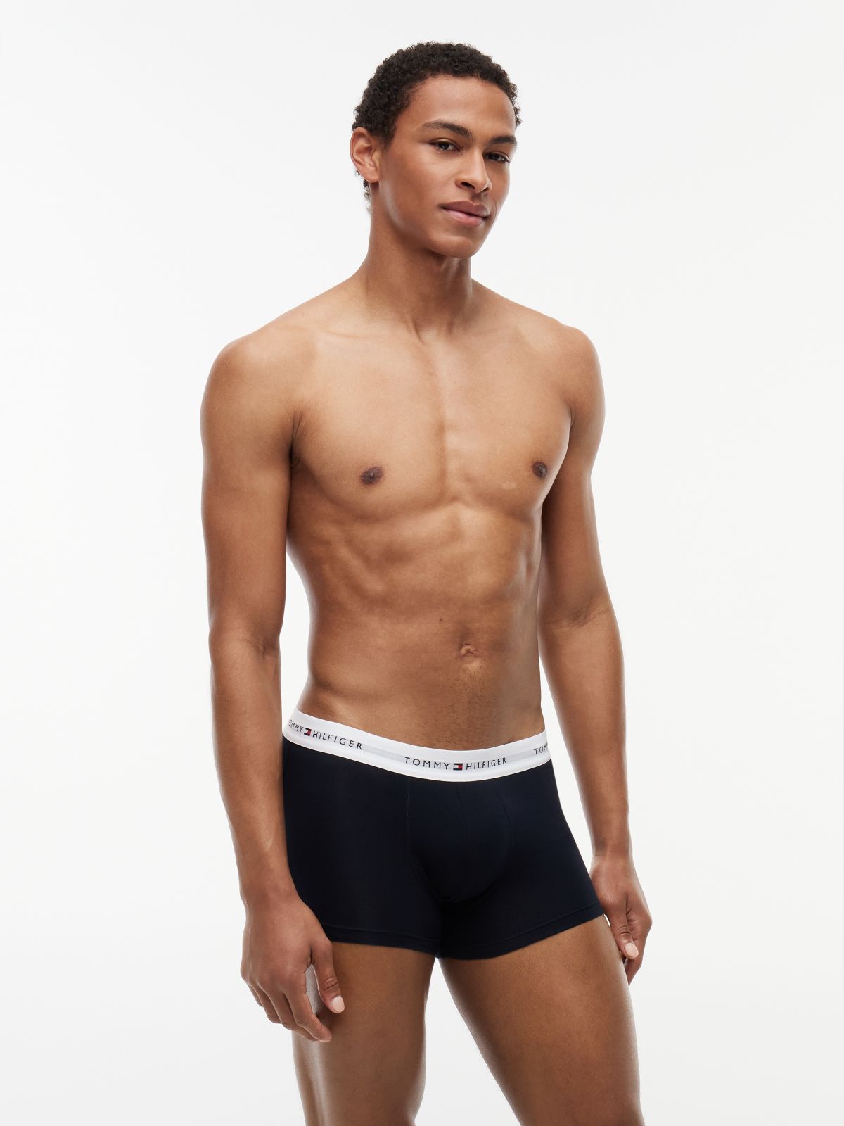 3-Pack Signature Logo Contrast Waistband Trunks — Multi