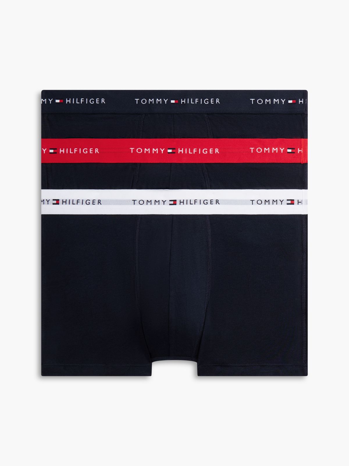 3-Pack Signature Logo Contrast Waistband Trunks — Multi