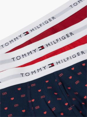 lot de 3 boxers imprimés à ceinture logo plusieurs couleurs pour hommes tommy hilfiger