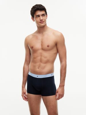 grey 5-pack signature logo waistband trunks for men tommy hilfiger