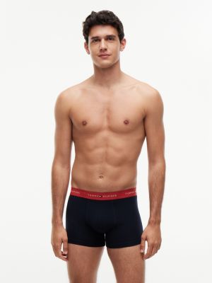 grey 5-pack signature logo waistband trunks for men tommy hilfiger