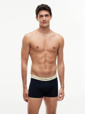 grey 5-pack signature logo waistband trunks for men tommy hilfiger