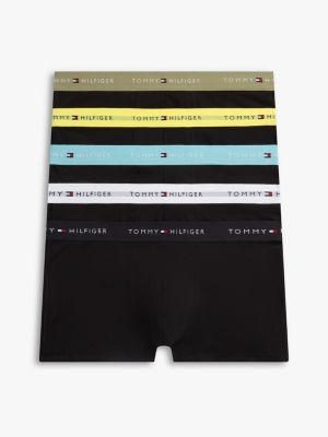 purple 5-pack signature repeat logo waistband trunks for men tommy hilfiger