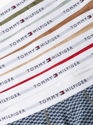pack de 7 calzoncillos trunk signature con cintura con logo azul de hombres tommy hilfiger