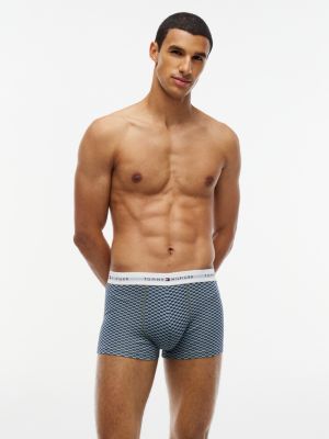 pack de 7 calzoncillos trunk signature con cintura con logo azul de hombres tommy hilfiger