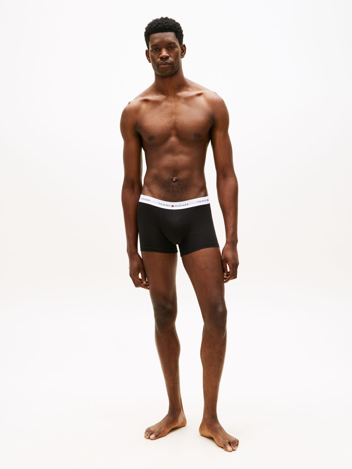 7-Pack Signature Logo Waistband Trunks — Black