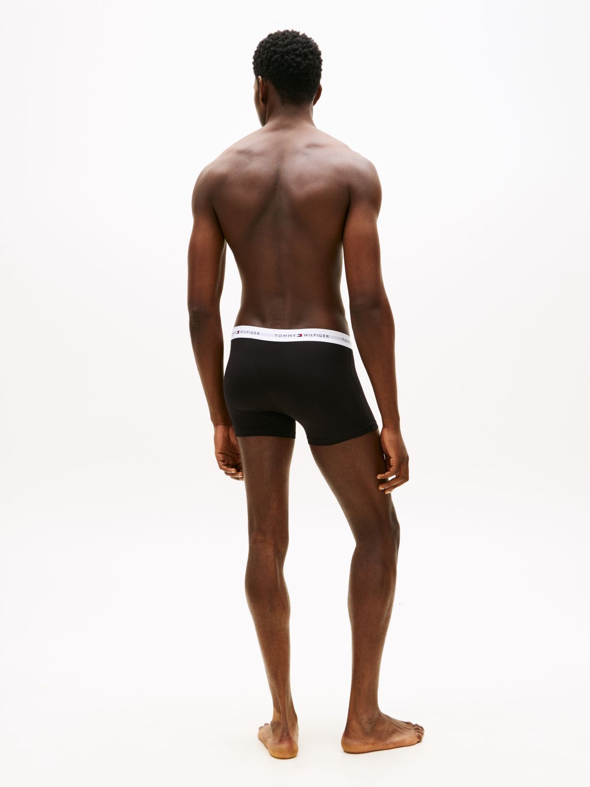 7-Pack Signature Logo Waistband Trunks — Black