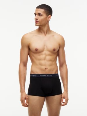 blue 7-pack signature logo waistband trunks for men tommy hilfiger