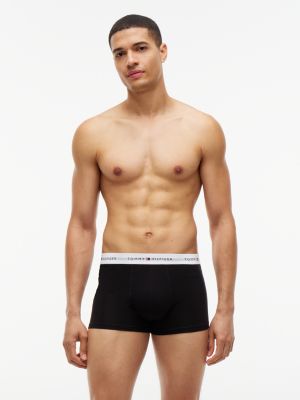 blue 7-pack signature logo waistband trunks for men tommy hilfiger
