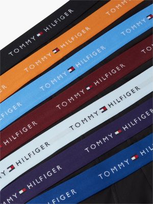 yellow 7-pack signature logo waistband trunks for men tommy hilfiger