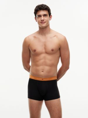 yellow 7-pack signature logo waistband trunks for men tommy hilfiger