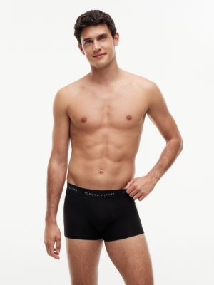 yellow 7-pack signature logo waistband trunks for men tommy hilfiger