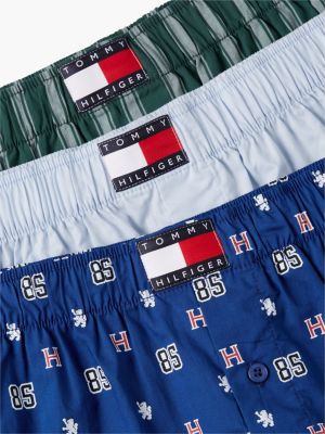 multi 3-pack heritage print woven boxer shorts for men tommy hilfiger