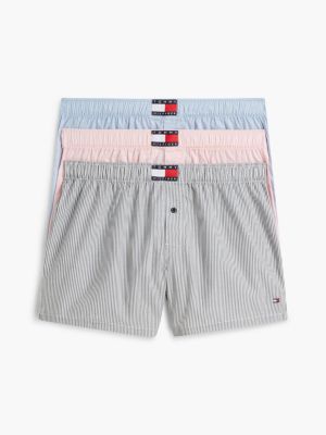 3er-pack heritage gewebte boxershorts mit print für herren - tommy hilfiger