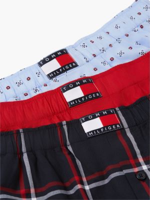 pink 3-pack heritage print woven boxer shorts for men tommy hilfiger