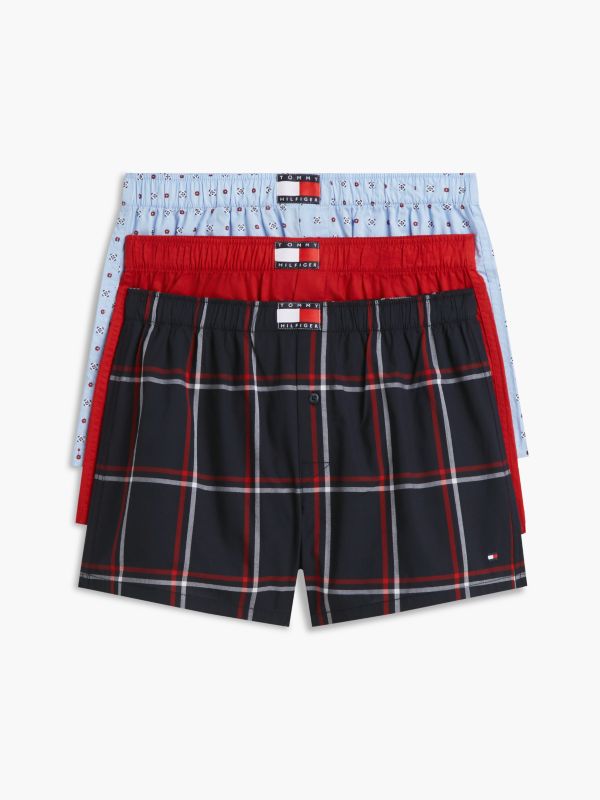 3-Pack Heritage Print Woven Boxer Shorts — Pink