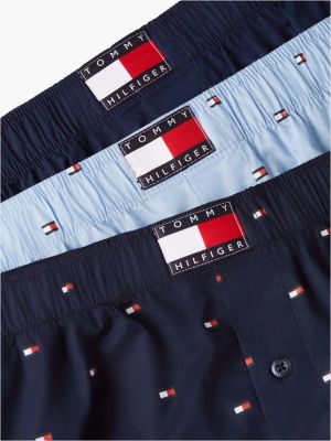 lot de 3 caleçons tissés heritage à motif plusieurs couleurs pour hommes tommy hilfiger