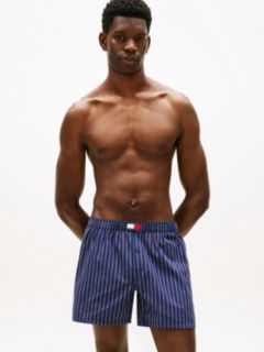 Heritage Woven Poplin Boxer Shorts — Blue 1