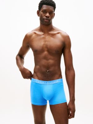 grey 5-pack essential repeat logo waistband trunks for men tommy hilfiger