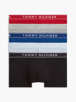 yellow 5-pack essential logo waistband trunks for men tommy hilfiger