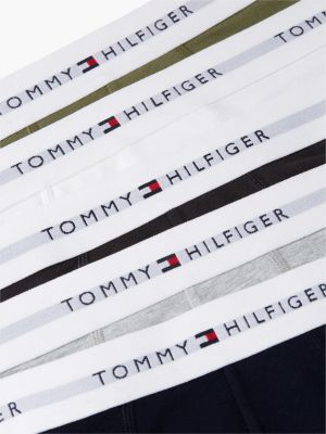 red 5-pack signature logo waistband trunks for men tommy hilfiger