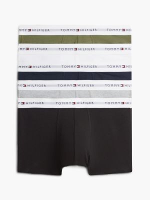 red 5-pack signature logo waistband trunks for men tommy hilfiger