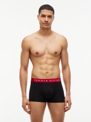 white 3-pack th original logo waistband trunks for men tommy hilfiger