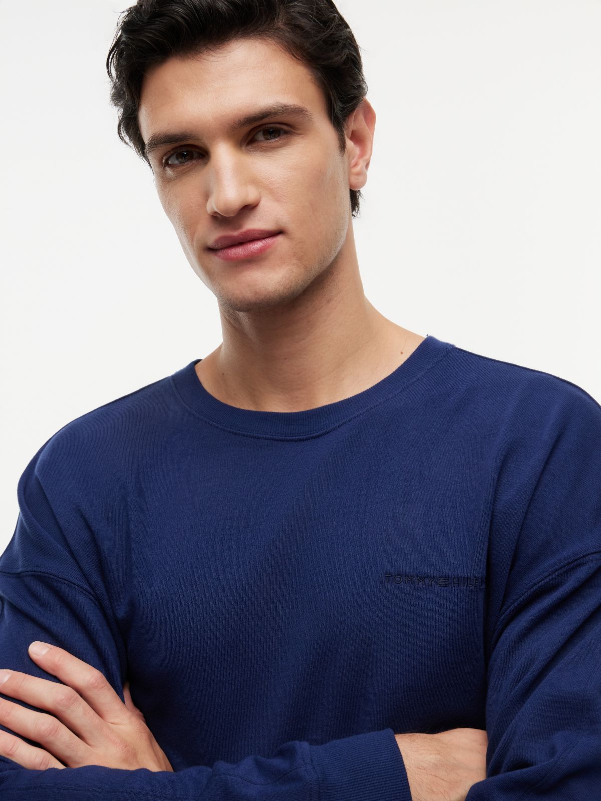 Essential Logo Terry Lounge Track Top — Blue