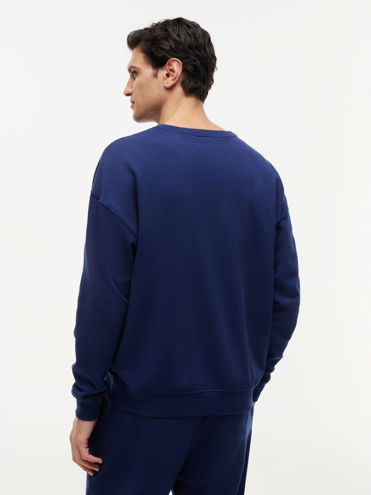 Essential Logo Terry Lounge Track Top — Blue