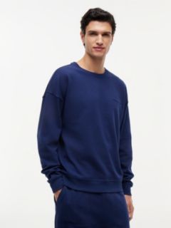 Essential Logo Terry Lounge Track Top — Blue 1
