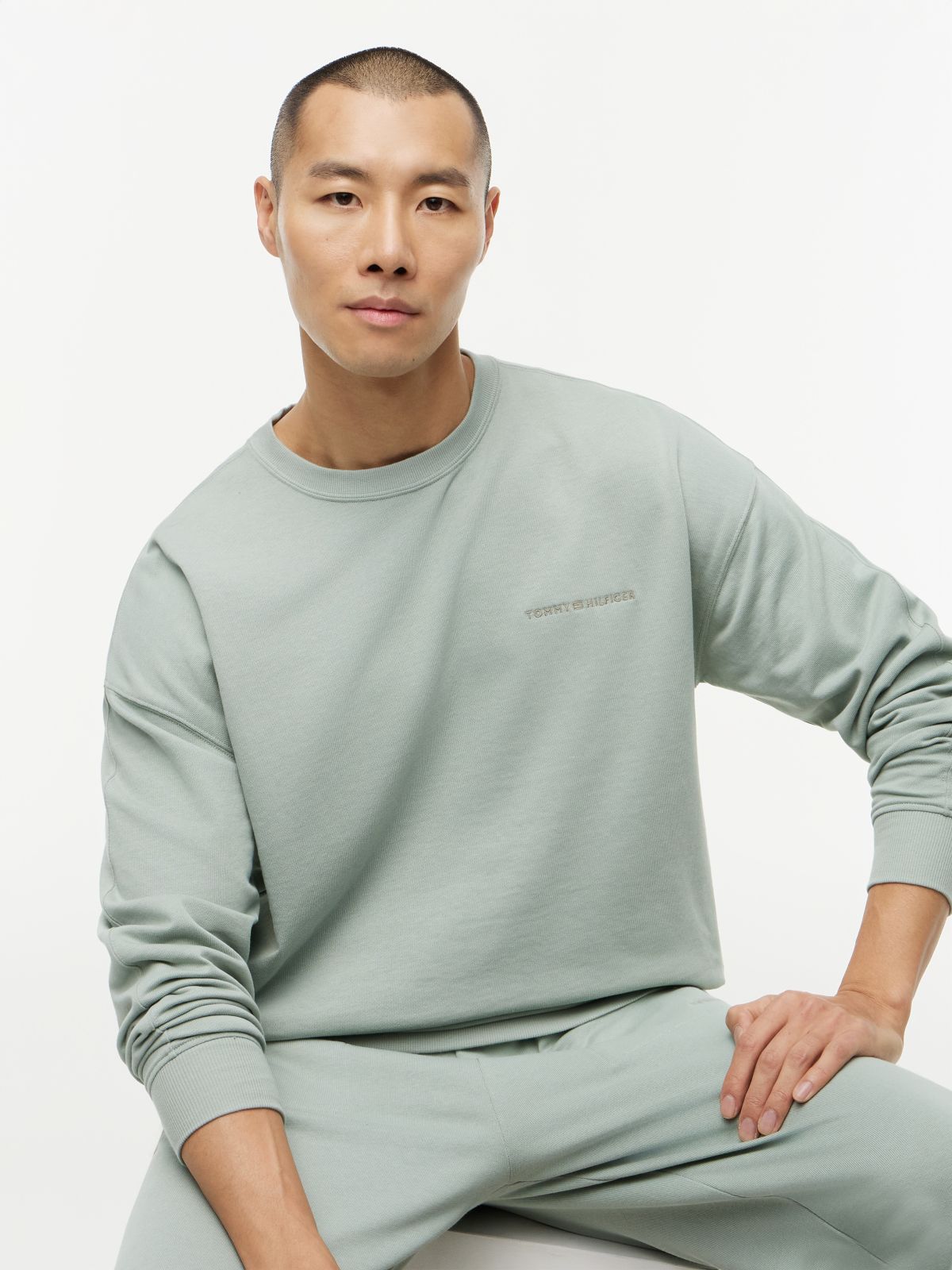 Essential Logo Terry Lounge Track Top — Grey